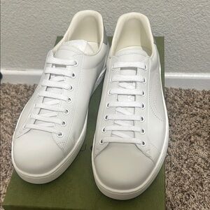 Gucci Men's White Leather Low-Top Sneakers